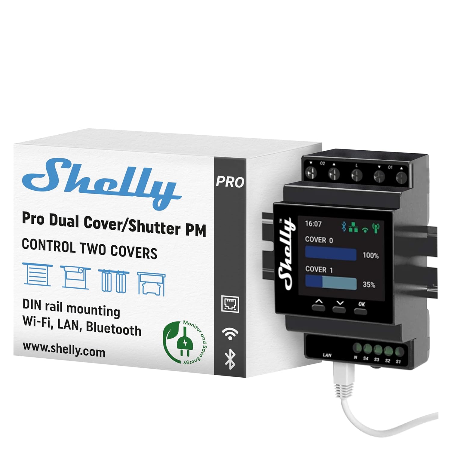 Shelly Pro Dual Cover / Shutter PM - SMARTBLU