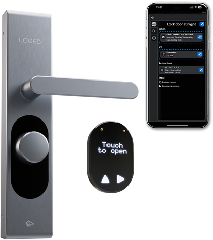 Shelly LOQED Touch Smart Lock Edelstahl Stainless Steel - SMARTBLU 