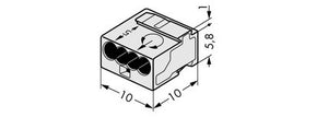 Wago Serie 243- 4-Leiter-Micro-Klemme (100 Stück) lichtgrau