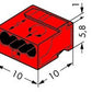 Wago Serie 243- 4-Leiter-Micro-Klemme (100 Stück) rot