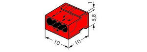 Wago Serie 243- 4-Leiter-Micro-Klemme (100 Stück) rot