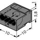 Wago Serie 243- 4-Leiter-Micro-Klemme (100 Stück) schwarz