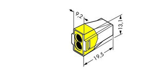 Wago Serie 773-173 - 2-Leiter-Klemme (100 Stück) transparent, Deckel gelb