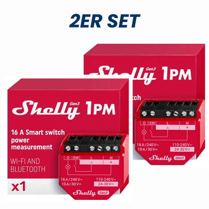 Shelly 1PM Gen3 2er Set