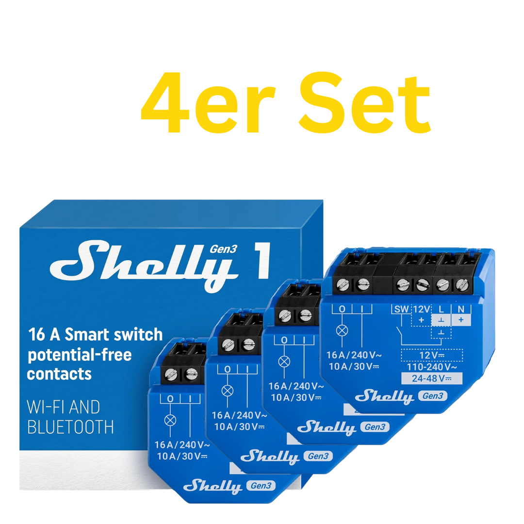 Shelly 1 Gen3 4er Set - SMARTBLU 