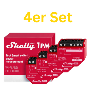Shelly 1PM Gen3 4er Set - SMARTBLU 