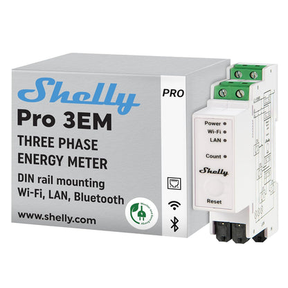 Shelly Pro 3EM - 400A smarter Energiemesser