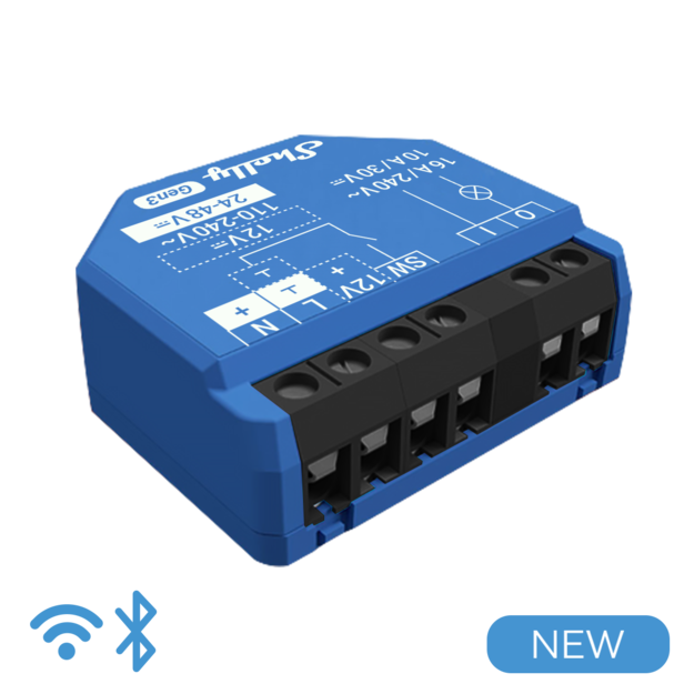 Shelly 1 Gen3 modulo relè smart