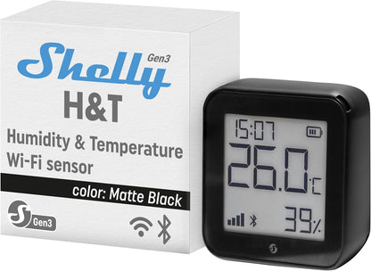 Shelly Plus H&amp;T Gen. 3 colore Nero opaco